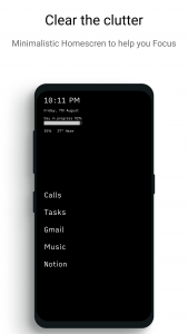 اسکرین شات 2 برنامه Indistract Minimalist Launcher