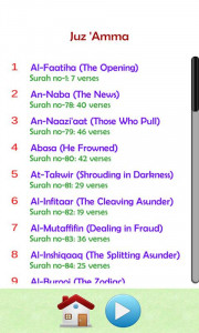 اسکرین شات 2 برنامه Juz Amma Audio and Translation