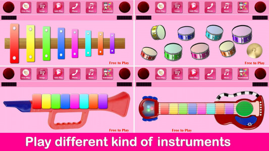 اسکرین شات بازی Kids Pink Piano Music & Songs 3