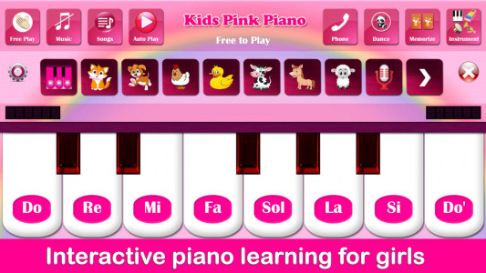 اسکرین شات بازی Kids Pink Piano 1