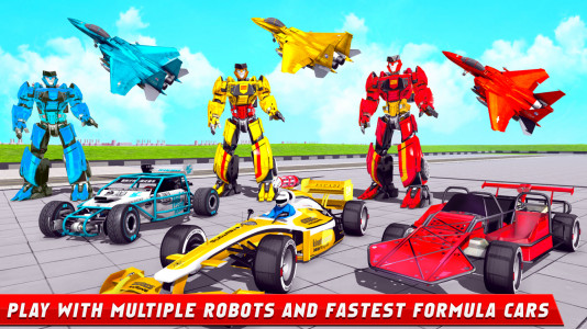 اسکرین شات برنامه Flying Formula Car Robot Game 3