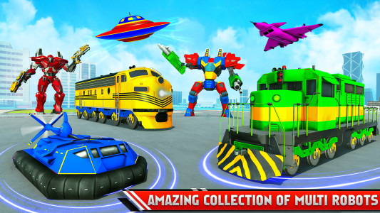 اسکرین شات 3 برنامه Train Robot Car Transform Game