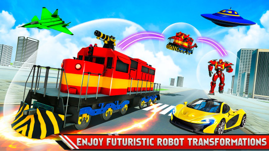 اسکرین شات 4 برنامه Train Robot Car Transform Game