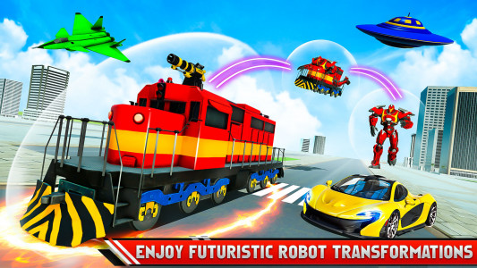 اسکرین شات برنامه Train Robot Car Transform Game 4