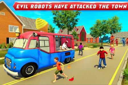 اسکرین شات برنامه Ice Cream Robot Truck Game - Robot Transformation 4