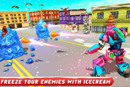 اسکرین شات برنامه Ice Cream Robot Truck Game - Robot Transformation 3