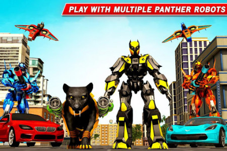 اسکرین شات برنامه Panther Robot Transform Robot Transforming Games 5