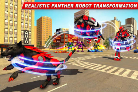 اسکرین شات برنامه Panther Robot Transform Robot Transforming Games 6