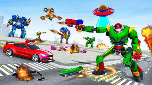 اسکرین شات 2 بازی Robot Car Transform Game