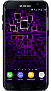 اسکرین شات برنامه Infinity Parallax Squares 3D Live Wallpaper 1