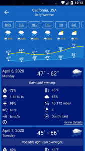 اسکرین شات برنامه Weather Forecast 6