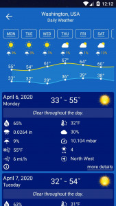 اسکرین شات برنامه Weather Forecast 7