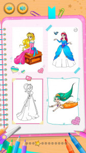 اسکرین شات بازی Princess Coloring Book: Magic Color by Number 3