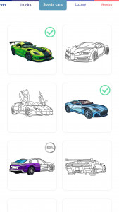 اسکرین شات برنامه Cars Coloring by Number 3