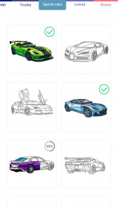 اسکرین شات 3 برنامه Cars Coloring by Number