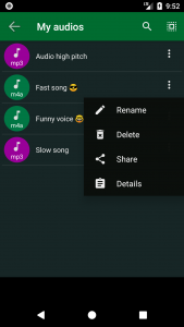 اسکرین شات برنامه Audio Speed Changer 6