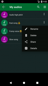 اسکرین شات 6 برنامه Audio Speed Changer