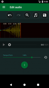 اسکرین شات برنامه Audio Speed Changer 4