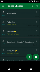 اسکرین شات برنامه Audio Speed Changer 1