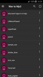 اسکرین شات 1 برنامه Wav to Mp3