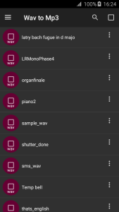 اسکرین شات 1 برنامه Wav to Mp3