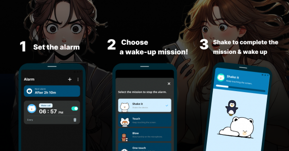 اسکرین شات برنامه Shake it Alarm Clock & Sleep 1