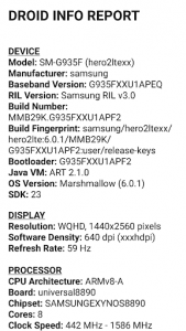 اسکرین شات برنامه Droid Hardware Info 3