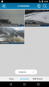 اسکرین شات برنامه Snow reports and Webcams 2