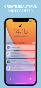 اسکرین شات 1 برنامه iCenter OS 17: Lock Screen