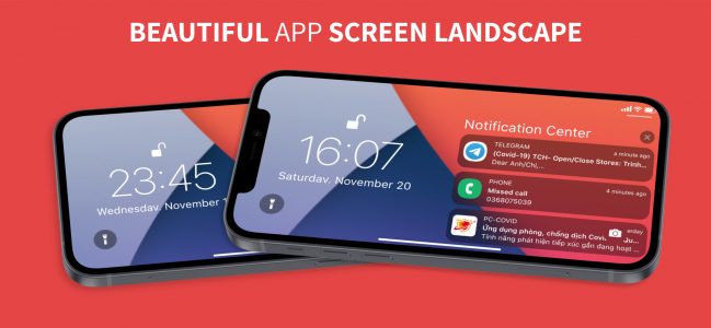 اسکرین شات 5 برنامه iCenter OS 17: Lock Screen