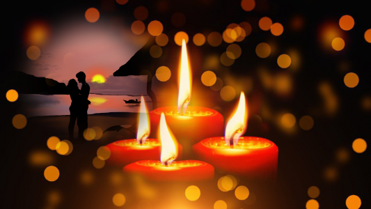 اسکرین شات برنامه candle flame light photo frame 2