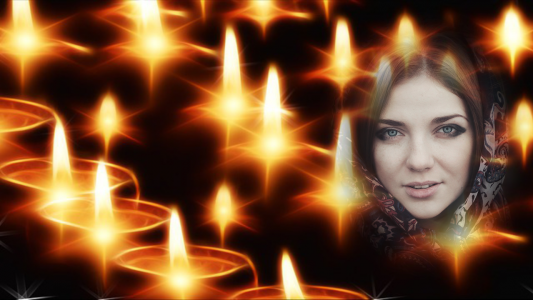 اسکرین شات برنامه candle flame light photo frame 7