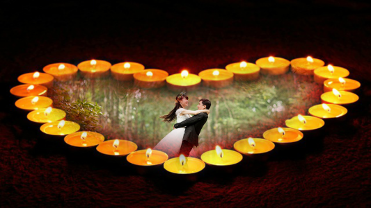 اسکرین شات برنامه candle flame light photo frame 3