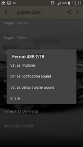 اسکرین شات برنامه Best HD Car Sounds 8