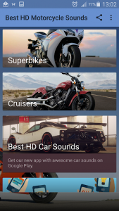 اسکرین شات برنامه Best HD Motorcycle Sounds 5