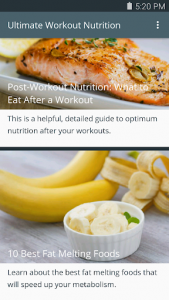اسکرین شات برنامه Ultimate Workout Nutrition 2