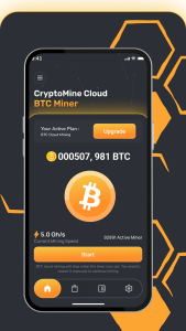 اسکرین شات 2 برنامه CryptoMine - Cloud BTC Miner