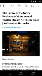 اسکرین شات 2 برنامه Instapaper