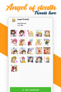 اسکرین شات برنامه Anime Stickers for WhatsApp - (WAStickerApps) 3