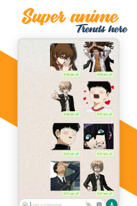 اسکرین شات برنامه Anime Stickers for WhatsApp - (WAStickerApps) 2