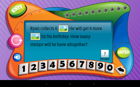 اسکرین شات 3 برنامه First Grade Math (Lite)