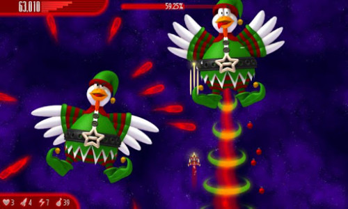 اسکرین شات بازی Chicken Invaders 4 Xmas 1