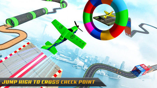 اسکرین شات برنامه Plane Stunt Racing Plane Games 2
