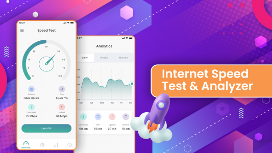 اسکرین شات برنامه Internet Speed Test & Analyzer 1