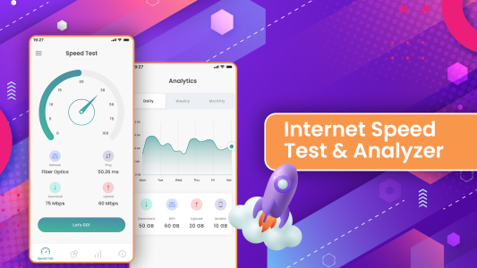 اسکرین شات 1 برنامه Internet Speed Test & Analyzer