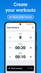 اسکرین شات 3 برنامه Interval Timer & Tabata Timer
