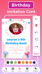 اسکرین شات برنامه Invitation maker & Card Design 3