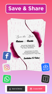 اسکرین شات برنامه Invitation maker & Card Design 5