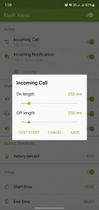 اسکرین شات برنامه Flash Alerts on Call and SMS 3