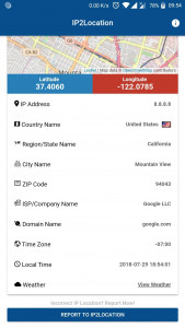 اسکرین شات برنامه IP2Location IP Locator 3